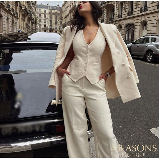 Conjunto 3 Peças Parisiense (Colete+Calça+Blazer)