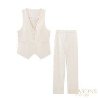 Weste + Hose - Beige