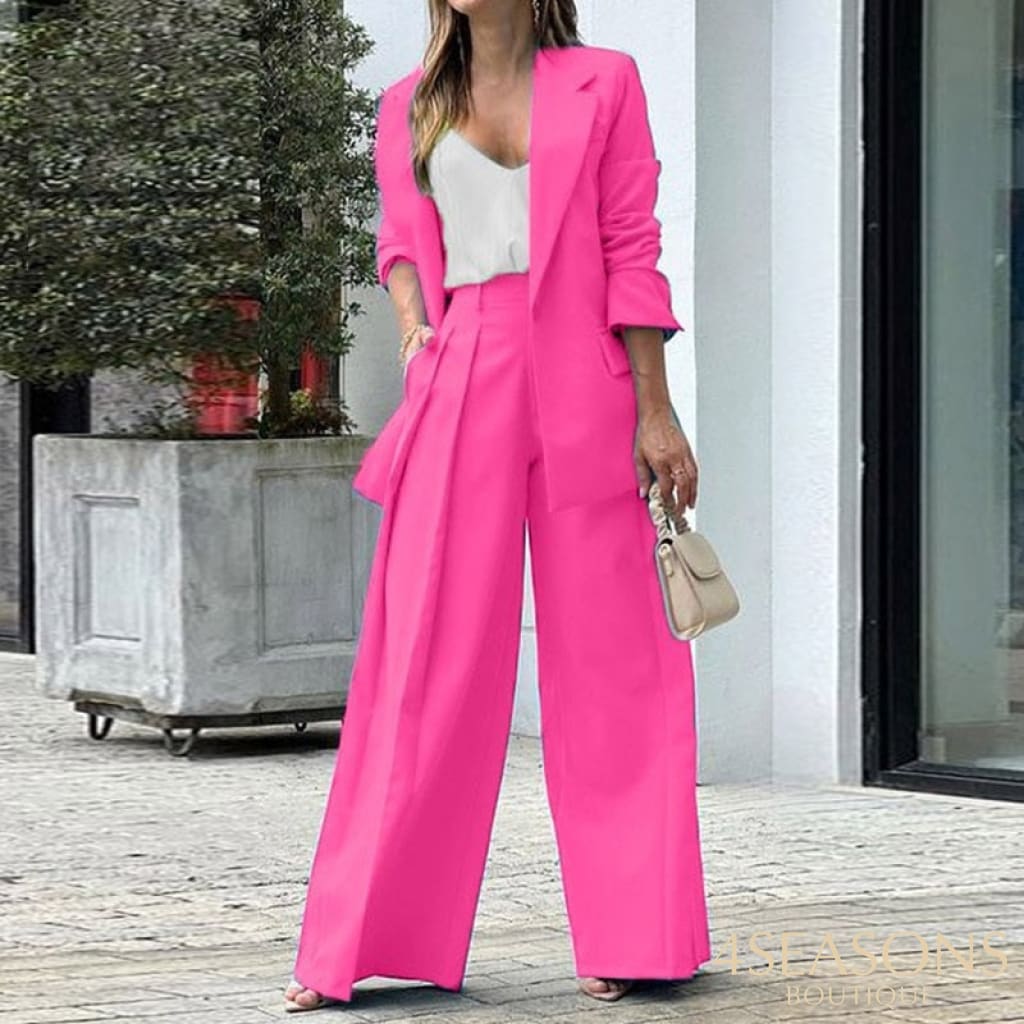 Conjunto Calça + Blazer Larissa Rosa / P