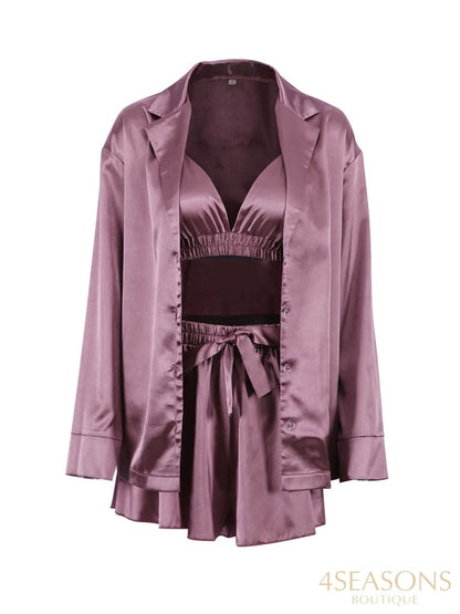 Conjunto Pijama Naomi Roxo / P
