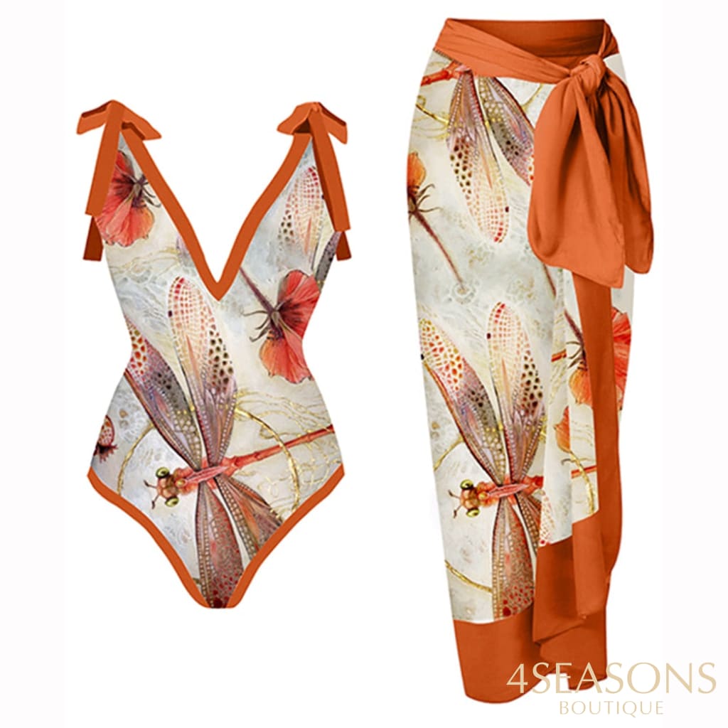 Retro Swimwear 2022 New One-Piece Swimsuits And Beach Cover Ups Women&#39;s Biquini Summer Beachwear