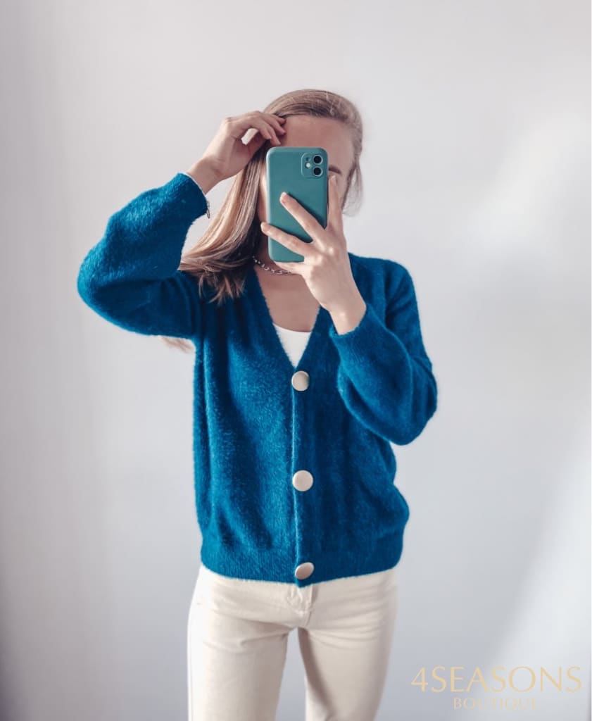 Suéter Casual Helô Azul Tóquio / Tamanho Único