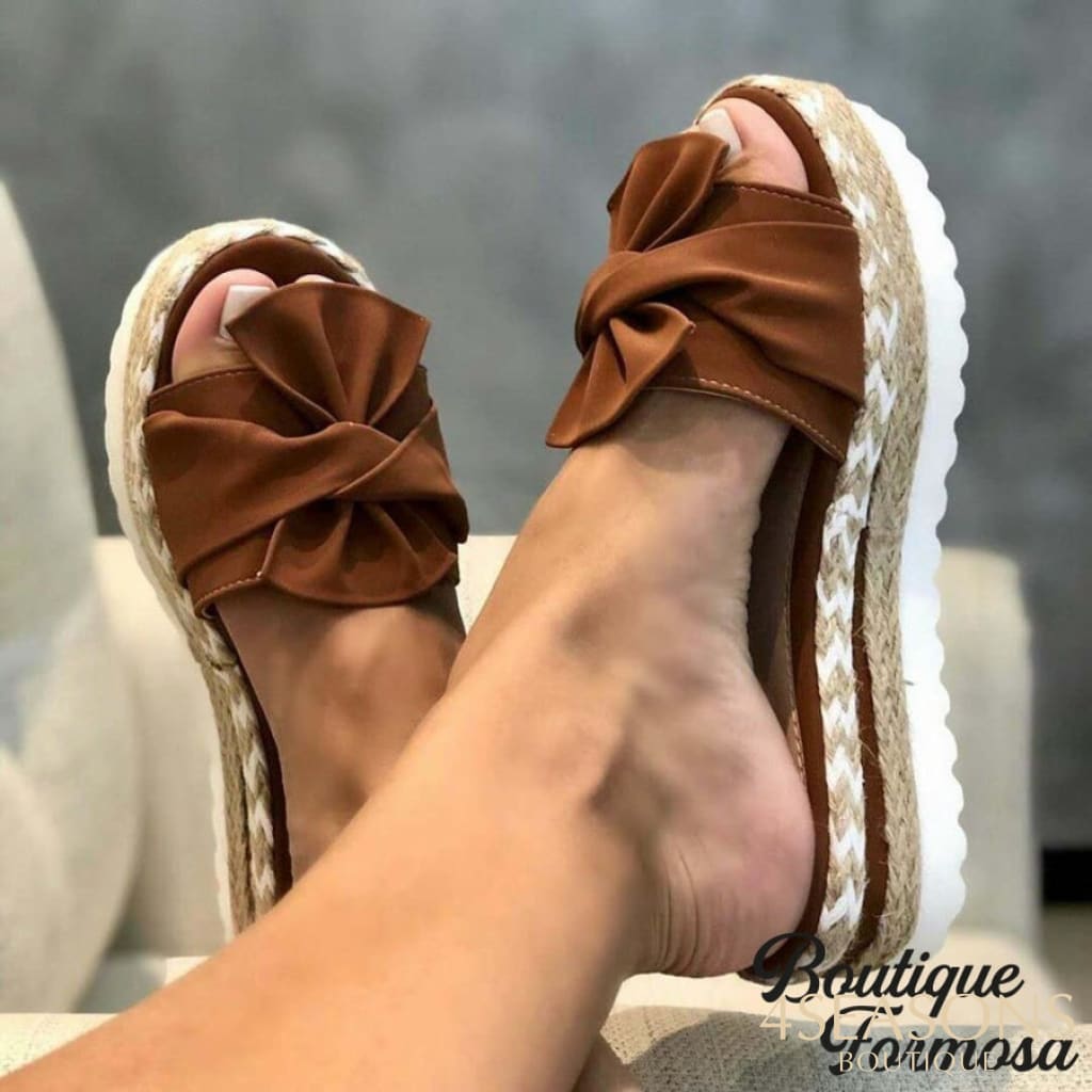 Tamanco Slippers Marrrom / 33 200001002