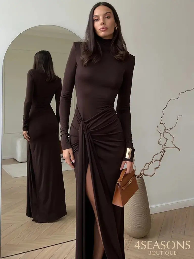Vestido Aletheia Marrom / P