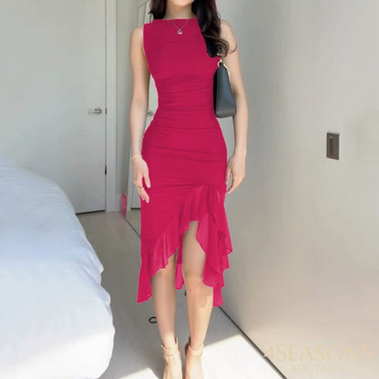 Vestido Bobô Vermelho Rosado / Pp