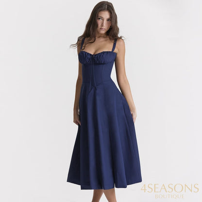 Vestido Carmin Azul Marinho / Pp