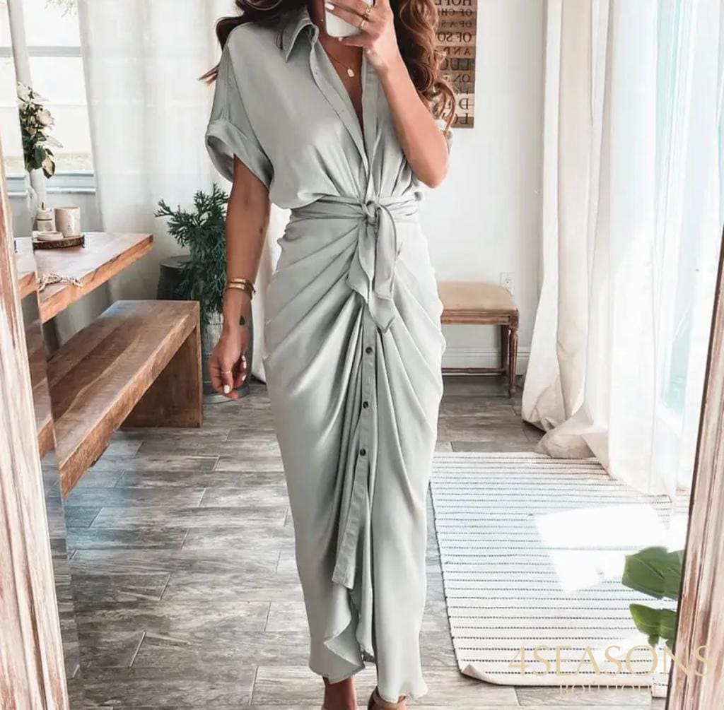 Vestido Cinthya Cinza / P