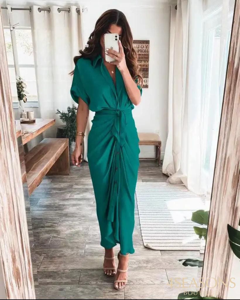 Vestido Cinthya Verde Água / P