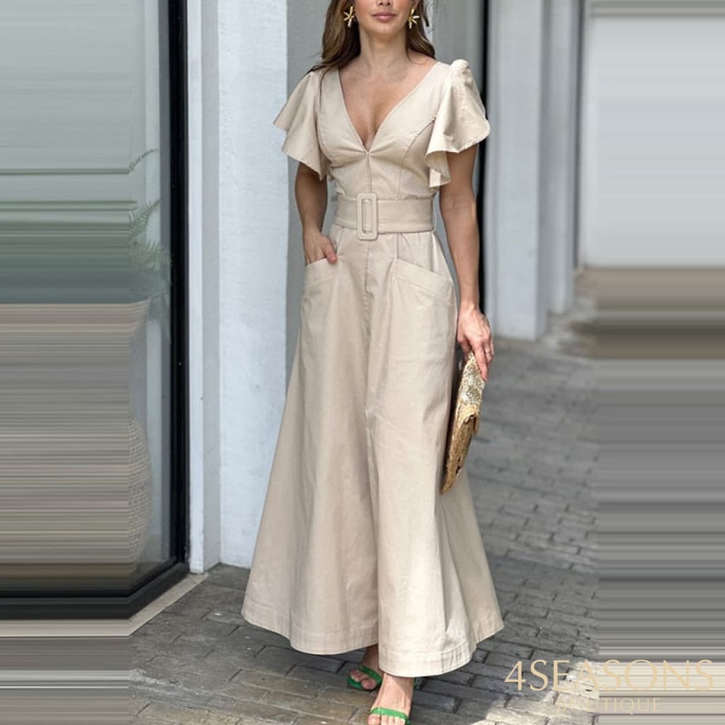 Vestido Escarlate Bege / P