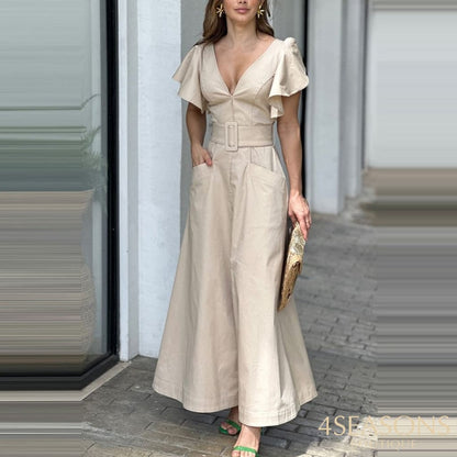 Vestido Escarlate Bege / P
