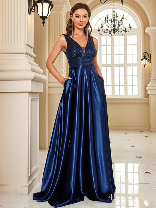 Vestido Garbo Azul Marinho / P