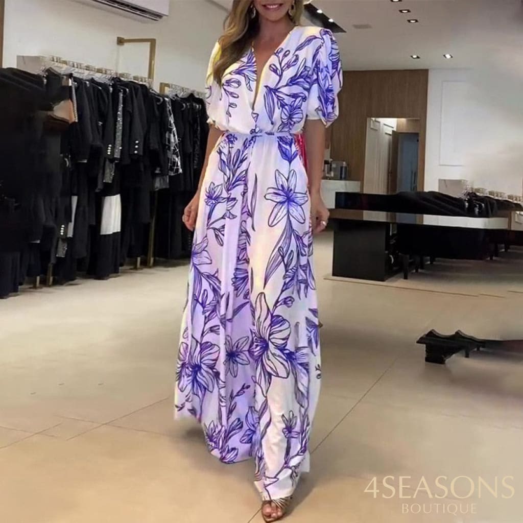 Vestido Leona Estampado Roxo / P