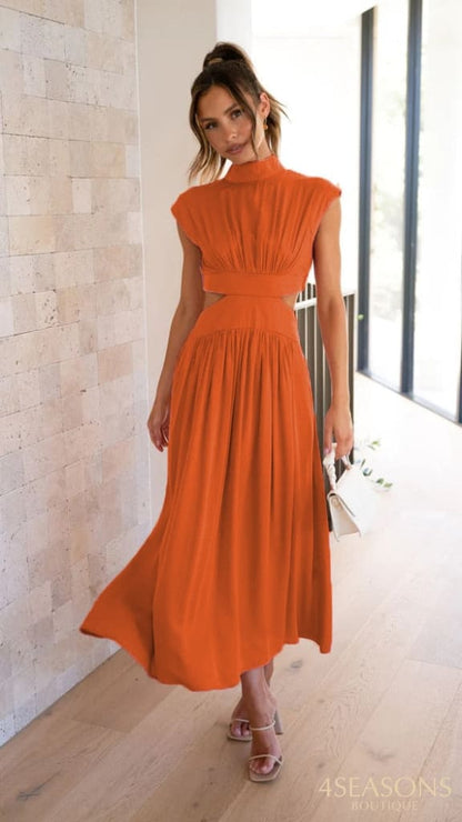 Vestido Midi Eloah Long-Orange / S