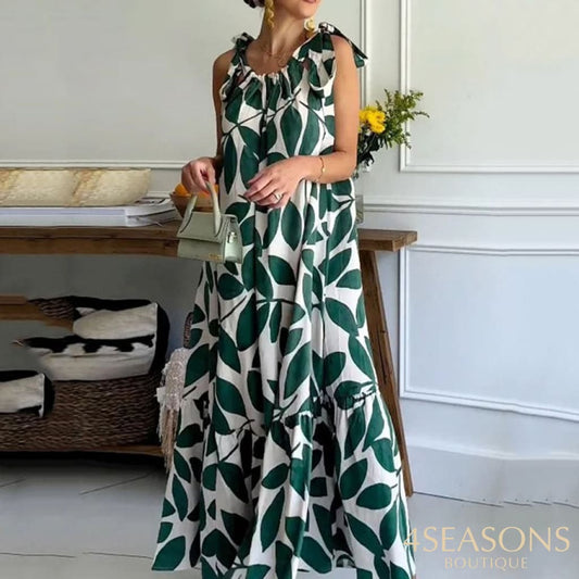 Vestido Palmares Estampado / P China